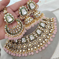 Neetu Art Graceful Kundan Stone Pearl And Beads Choker Necklace Set