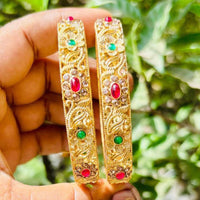 Neetu Art Elegant Pota Stone Designer Bangles Set