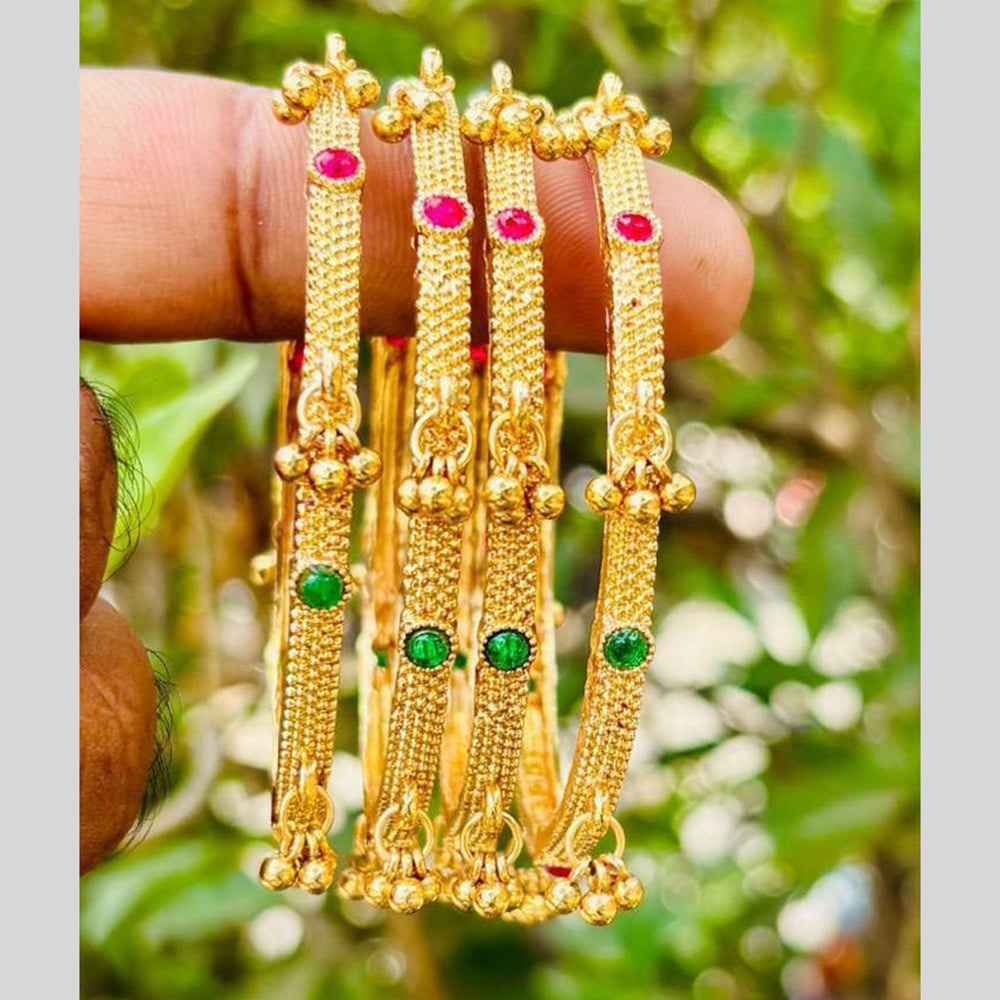 Neetu Art Elegant Pota Stone Designer Bangles Set