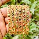 Neetu Art Elegant Pota Stone Designer Bangles Set