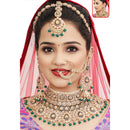 Neetu Art Premium Kundan Stone And Beaded Meenakari Semi Bridal Necklace Set
