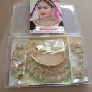 Neetu Art Elegant Kundan Stone And Beads Semi Bridal Necklace Set
