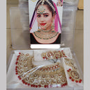 Neetu Art Elegant Kundan Stone And Beads Semi Bridal Necklace Set