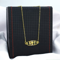 Mahavir Gold Plated Austrian Stone Chain Pendant