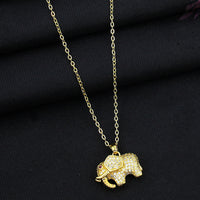 Mahavir Gold Plated Austrian Stone Necklace