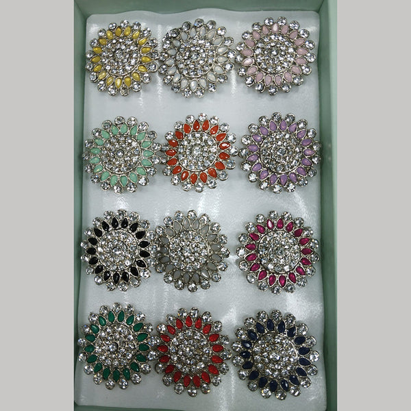Pratima Jewellery Mart Silver Plated Rings (Assorted Color)