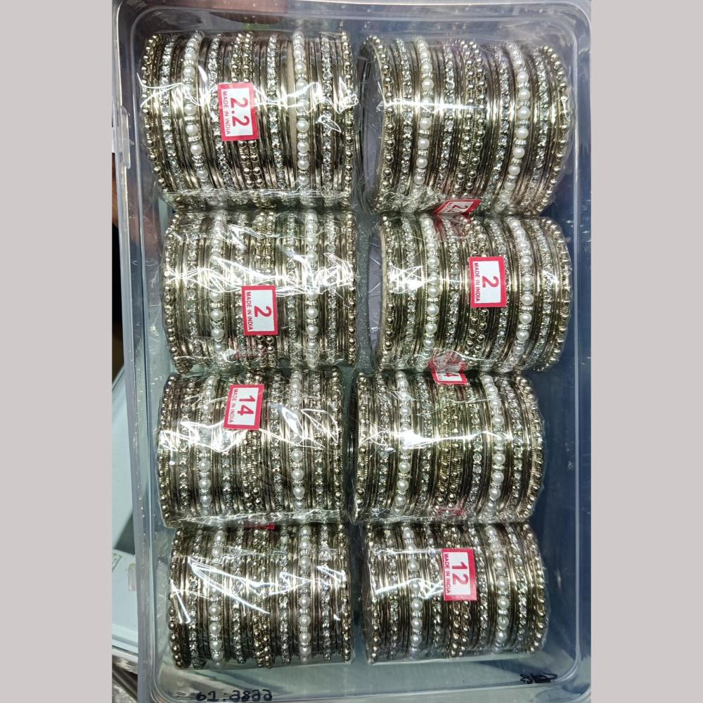 Pratima Jewellery Mart Traditional Bangle Set In Mixed Sizes (Small Size)