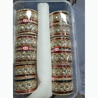 Pratima Jewellery Mart Kundan And Austrian Stone Bangles Set