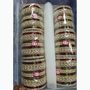 Pratima Jewellery Mart Kundan And Austrian Stone Bangles Set