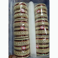 Pratima Jewellery Mart Kundan And Austrian Stone Bangles Set