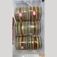 Pratima Jewellery Mart Classic Velvet And Pearl Bangles Set