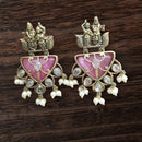 Vinayak Jewellers Minimal Glam Pota Stone And Pearl Dangler Earrings