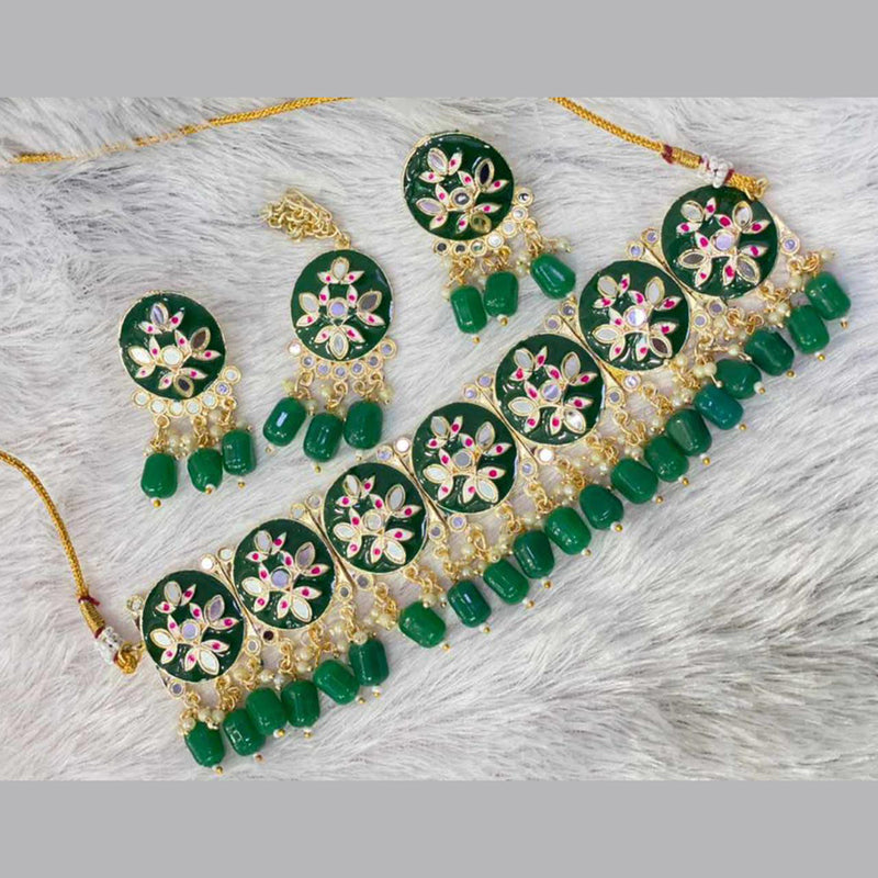 Manisha Jewellery Gold Plated Meenakari Necklace Set