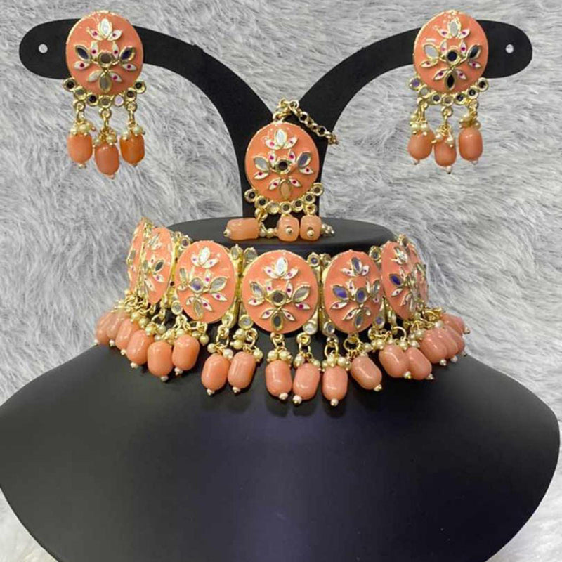 Manisha Jewellery Gold Plated Meenakari Necklace Set