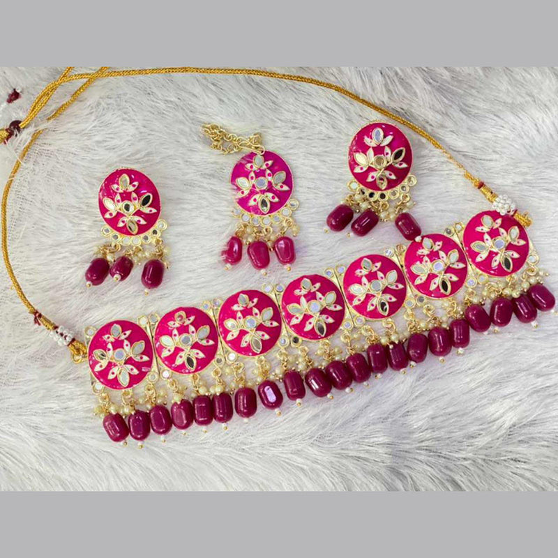 Manisha Jewellery Gold Plated Meenakari Necklace Set