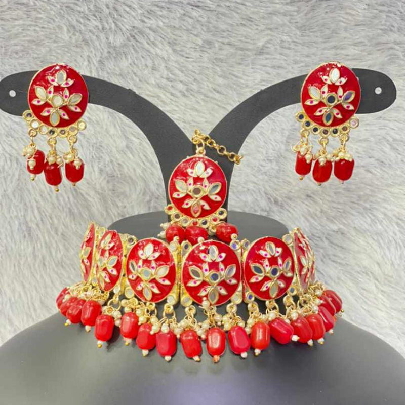 Manisha Jewellery Gold Plated Meenakari Necklace Set