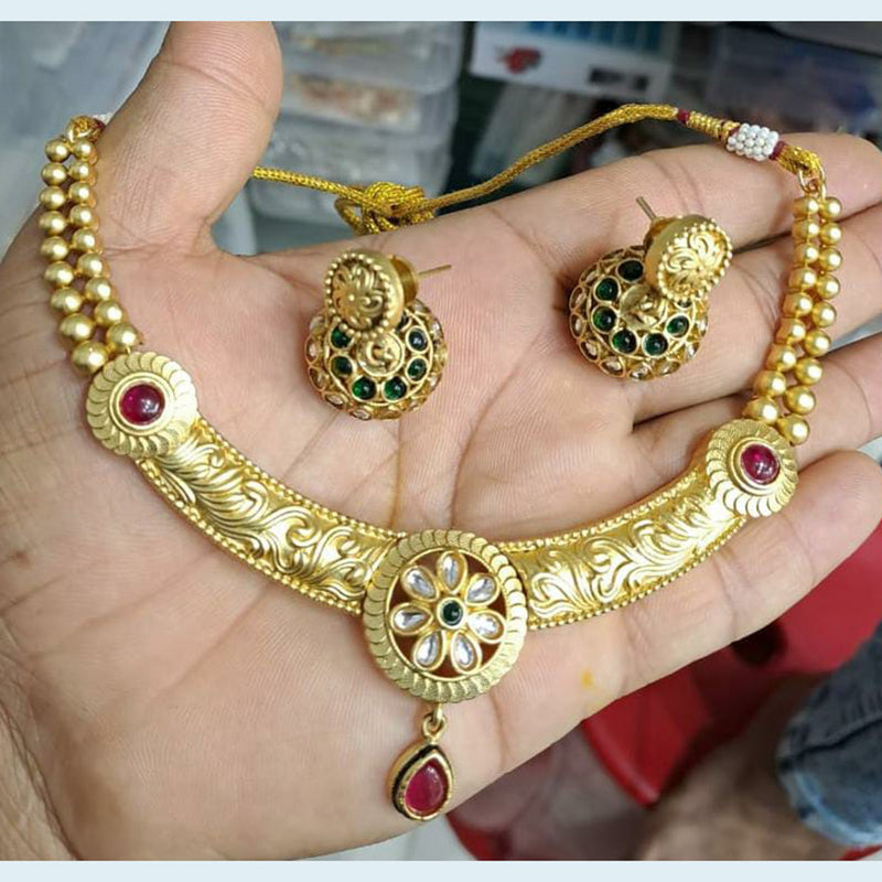 Manisha Jewellery Gold Plated Necklace Set