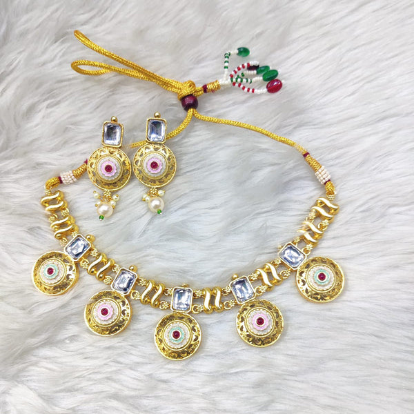 Manisha Jewellery Gold Plated Necklace Set