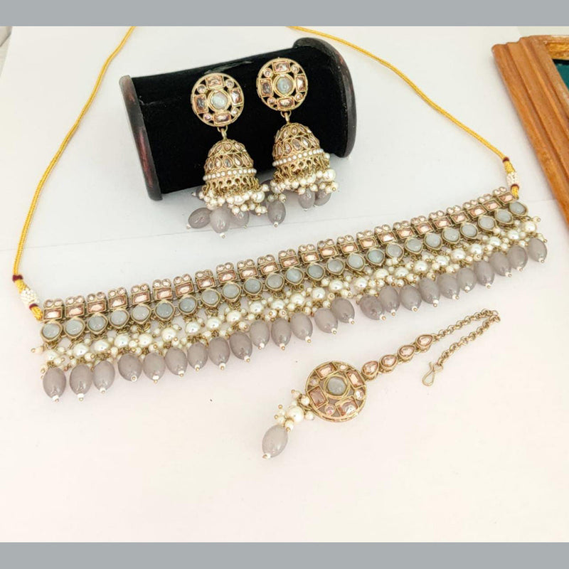 Manisha Jewellery Gold Plated Choker Necklace Set