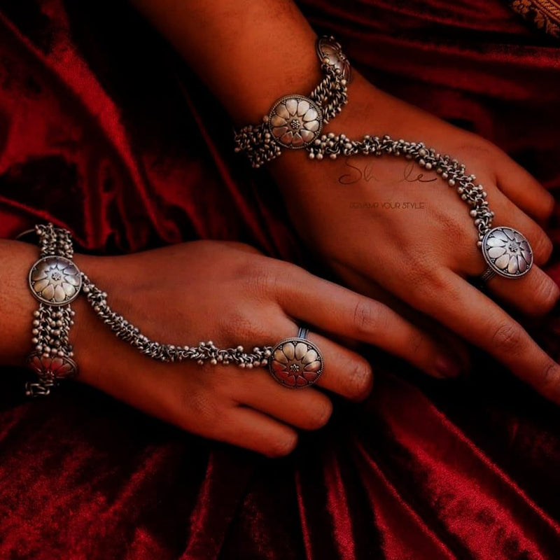 Manisha Jewellery Oxidised Plated Hand Harness