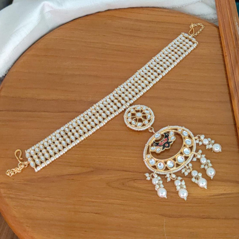 Manisha Jewellery Gold Plated Sheeshphool with Maangtikka