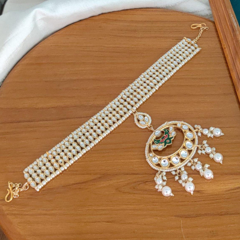 Manisha Jewellery Gold Plated Sheeshphool with Maangtikka