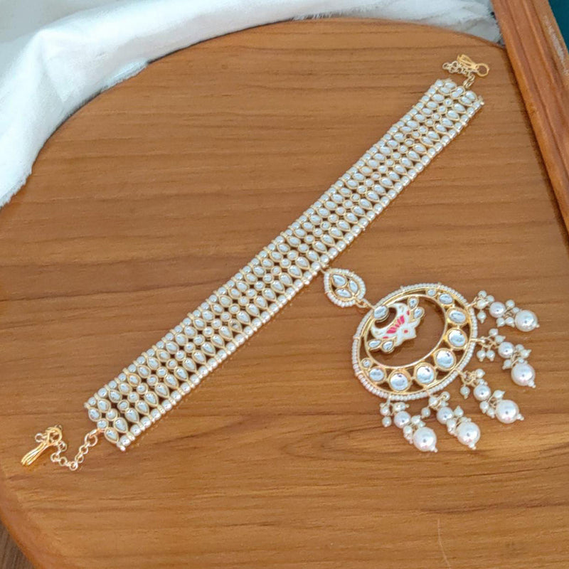 Manisha Jewellery Gold Plated Sheeshphool with Maangtikka