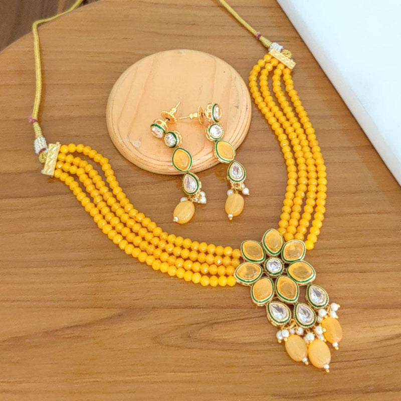 Manisha Jewellery Kundan & Beads Necklace Set