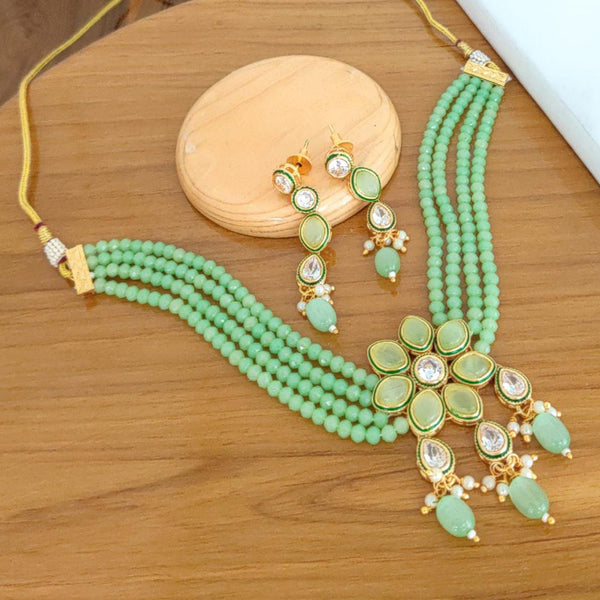 Manisha Jewellery Kundan & Beads Necklace Set