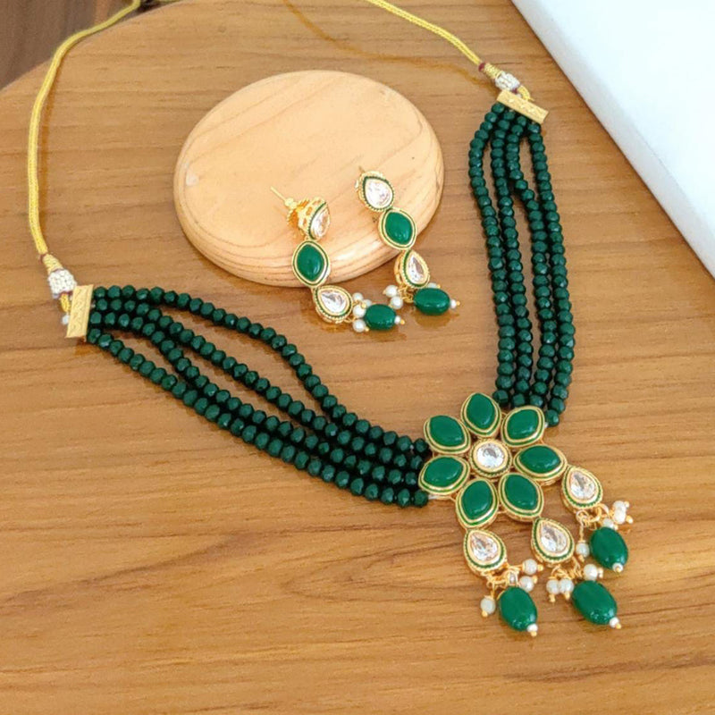 Manisha Jewellery Kundan & Beads Necklace Set