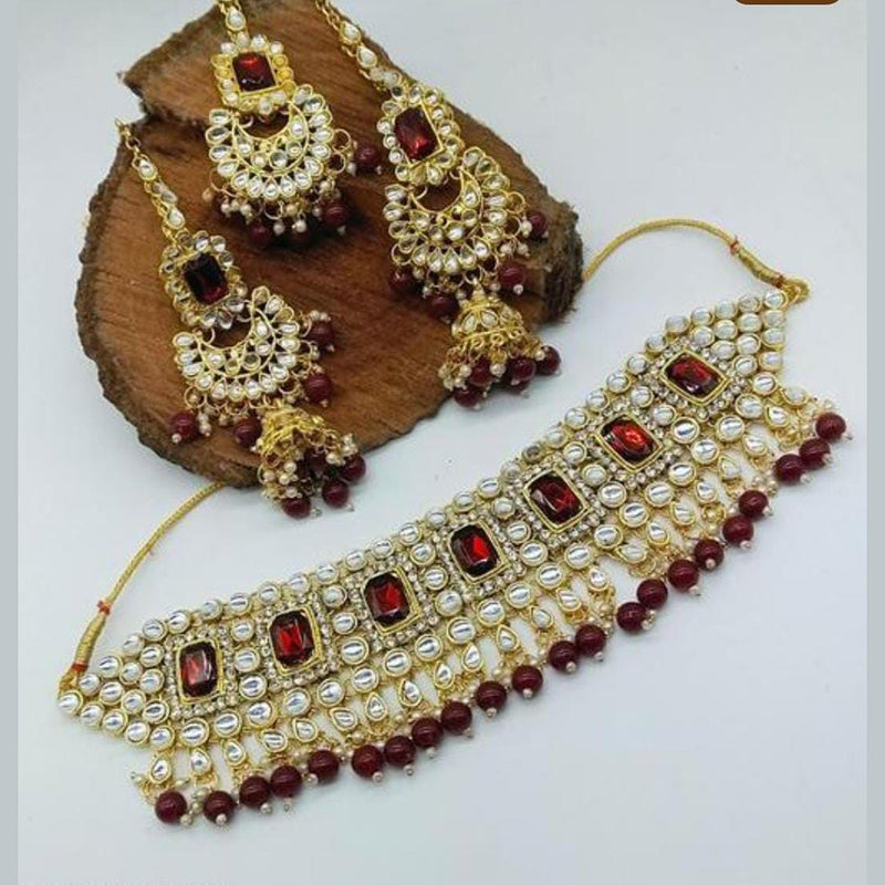 Manisha Jewellery Gold Plated Choker Necklace Set