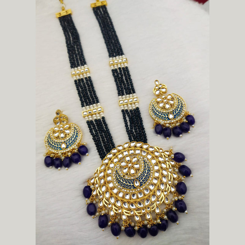 Manisha Jewellery Gold Plated Meenakari Long Necklace Set