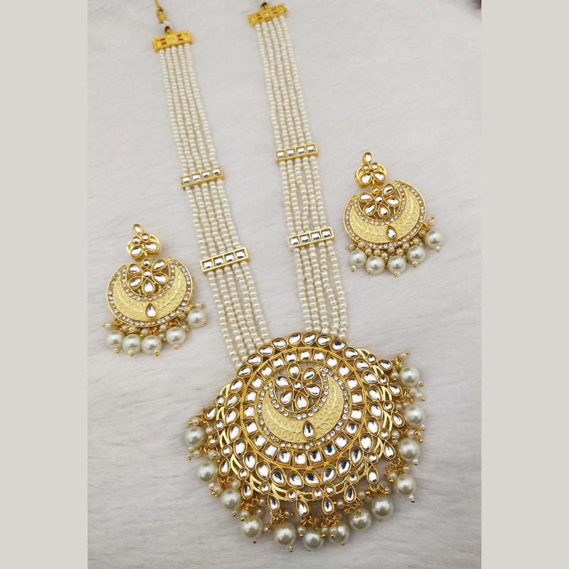 Manisha Jewellery Gold Plated Meenakari Long Necklace Set