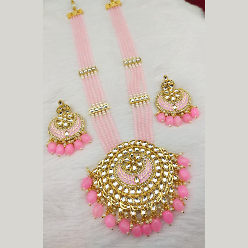 Manisha Jewellery Gold Plated Meenakari Long Necklace Set