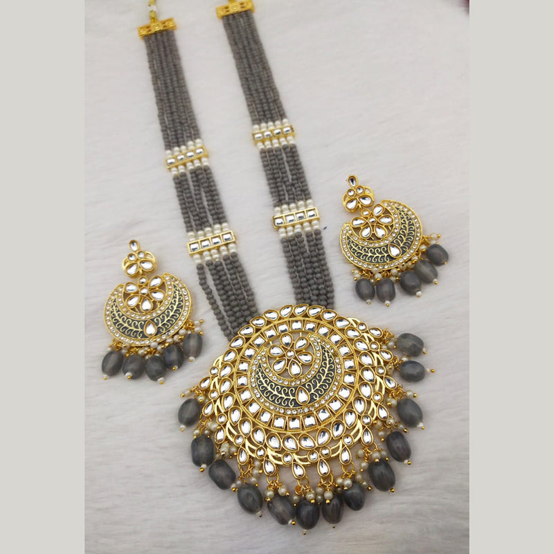 Manisha Jewellery Gold Plated Meenakari Long Necklace Set