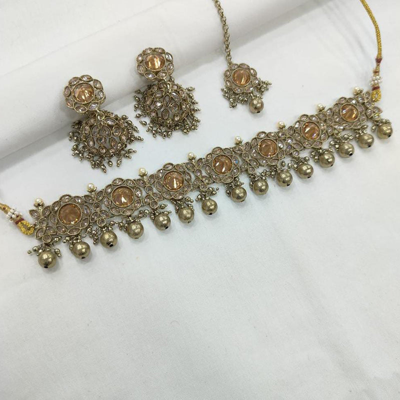 Manisha Jewellery Gold Plated Choker Necklace Set