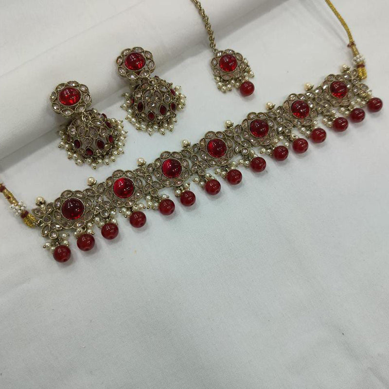 Manisha Jewellery Gold Plated Choker Necklace Set