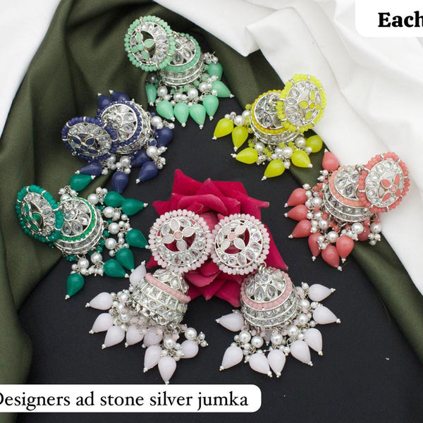 Manisha Jewellery Silver Plated Jhumki Earrings