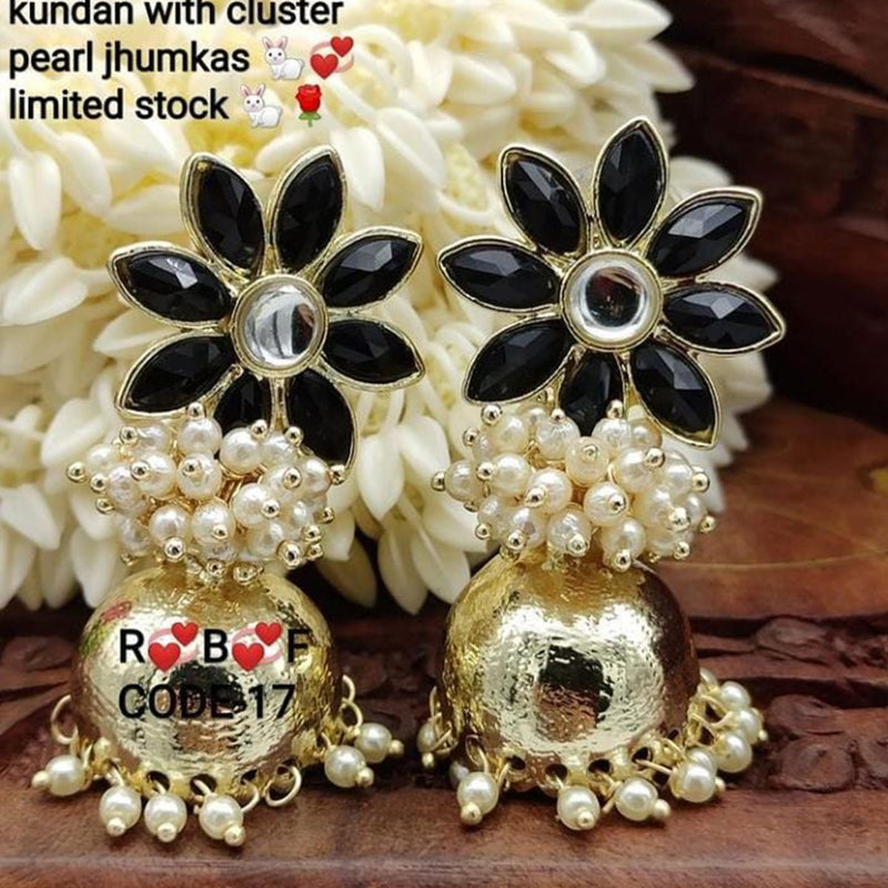 Indian Jhumka Earrings/Black Jhumka for Wedding/Ethnic Jhumka/Heavy Pearl  Jhumka | eBay