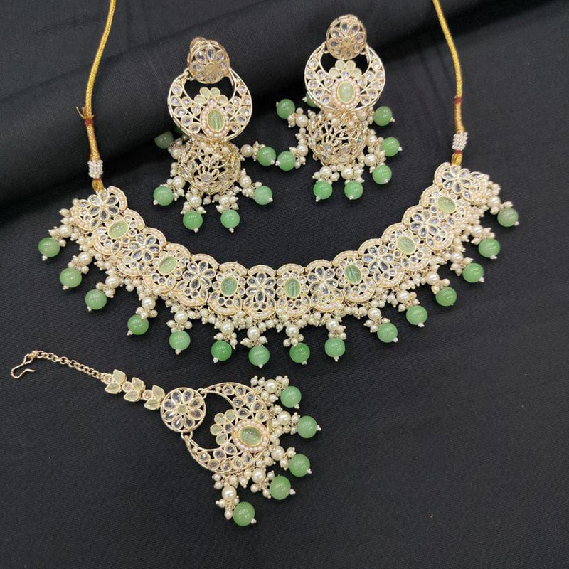 Manisha Jewellery Gold Plated Crystal Stone Necklace Set