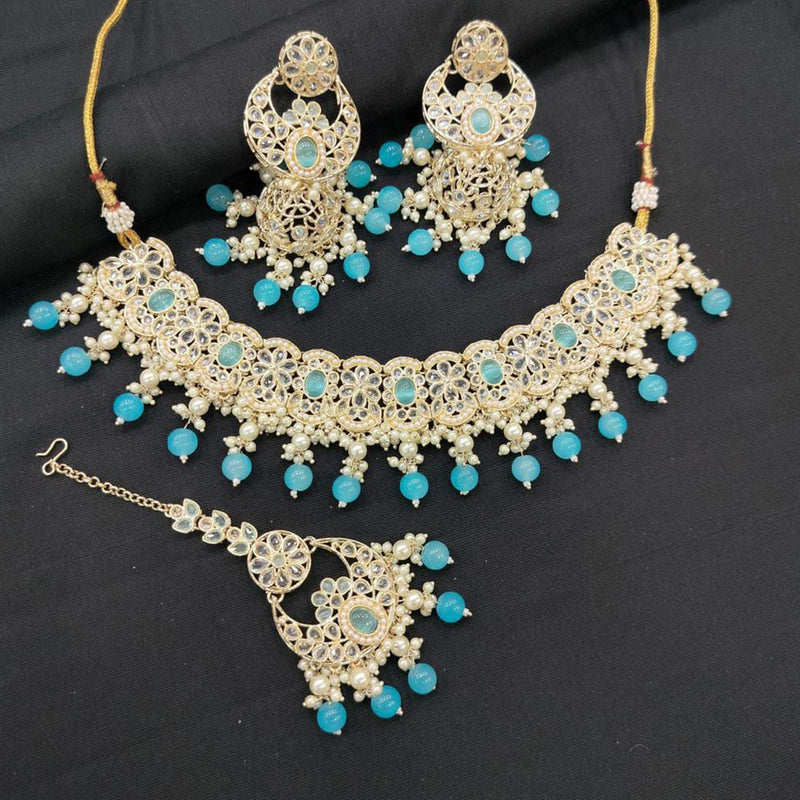 Manisha Jewellery Gold Plated Crystal Stone Necklace Set