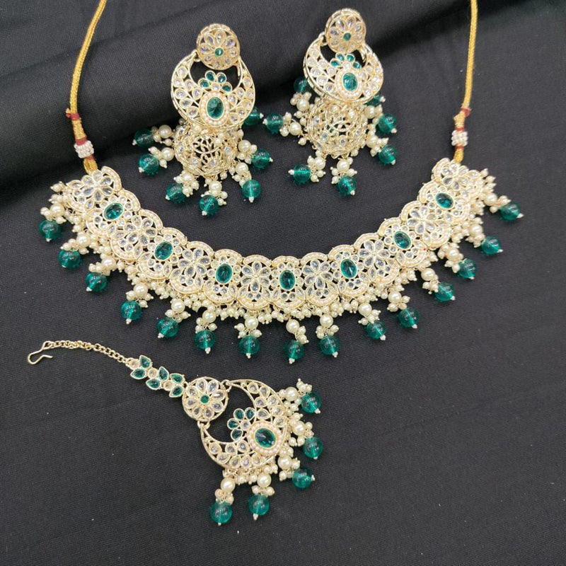 Manisha Jewellery Gold Plated Crystal Stone Necklace Set