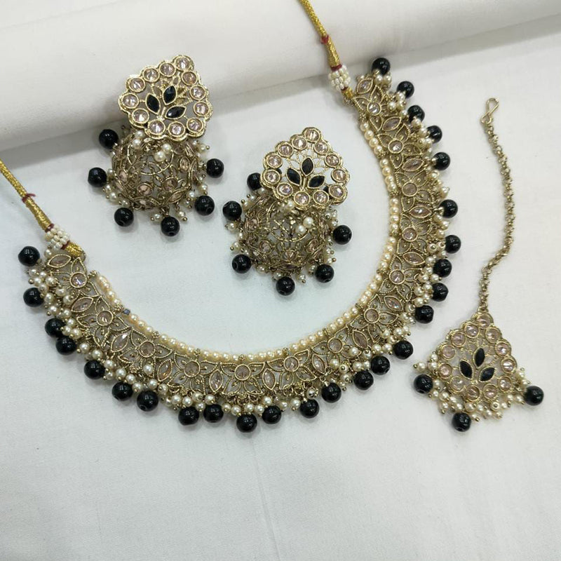 Manisha Jewellery Gold Plated Crystal Stone Necklace Set