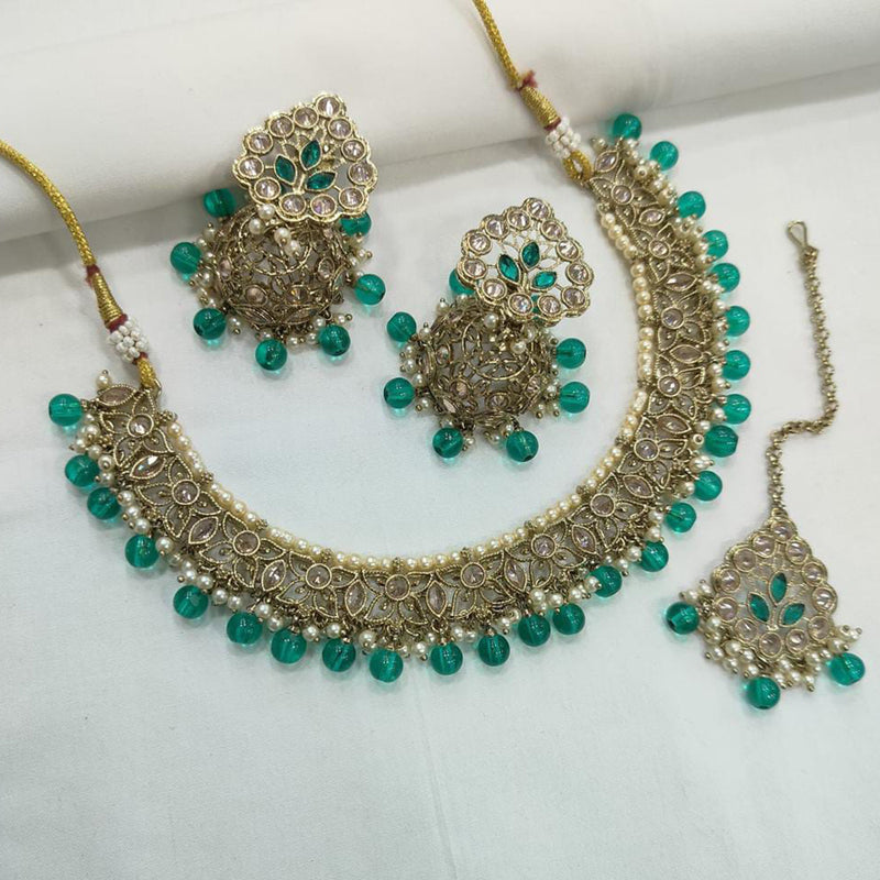 Manisha Jewellery Gold Plated Crystal Stone Necklace Set