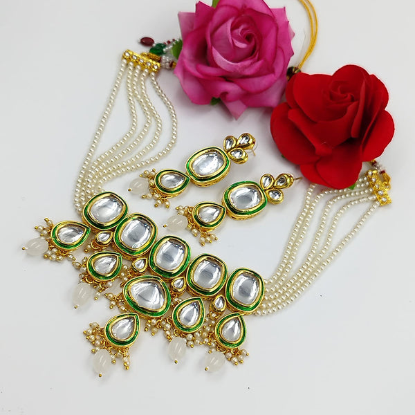 Manisha Jewellery Gold Plated Crystal Stone Necklace Set