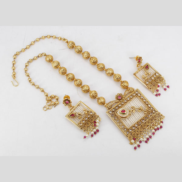 Manisha Jewellery Gold Plated Long Necklace Set