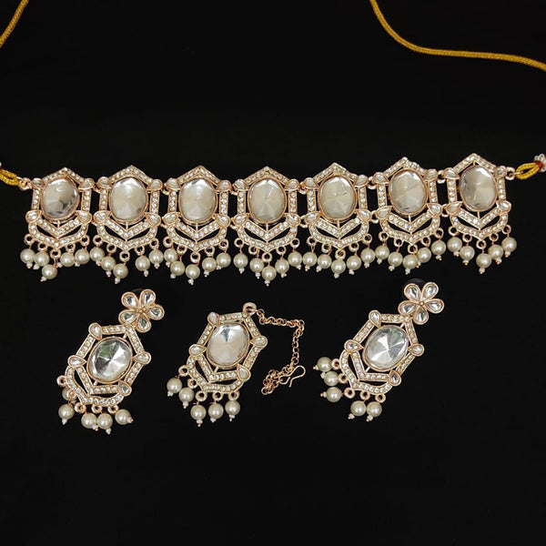Manisha Jewellery Rose Gold Plated Choker Necklace Set