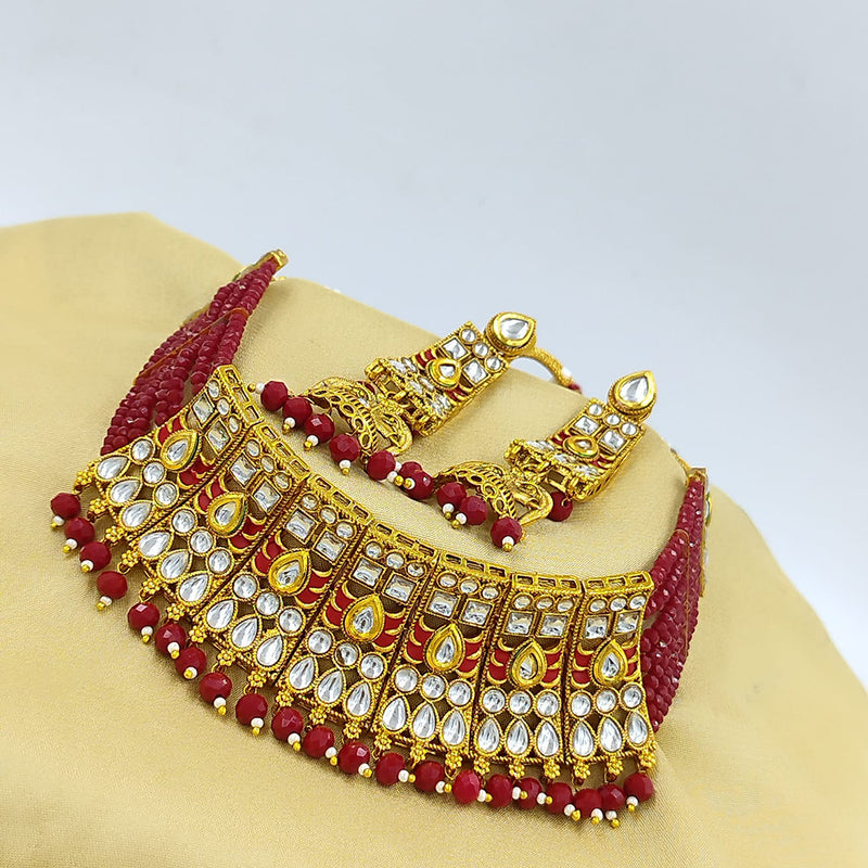 Manisha Jewellery Gold Plated Kundan Choker Necklace Set