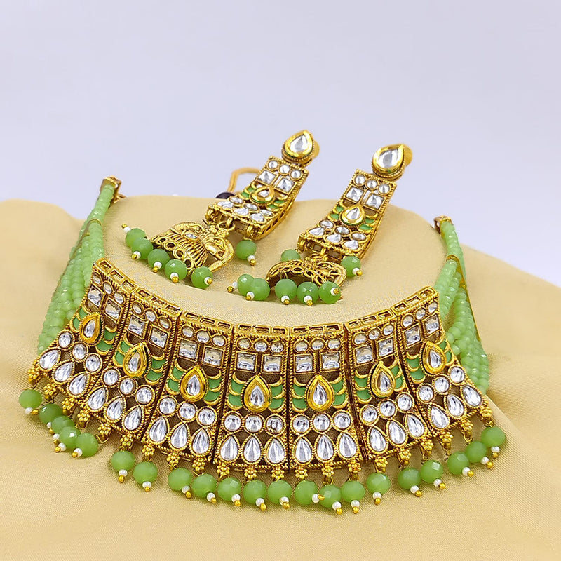 Manisha Jewellery Gold Plated Kundan Choker Necklace Set