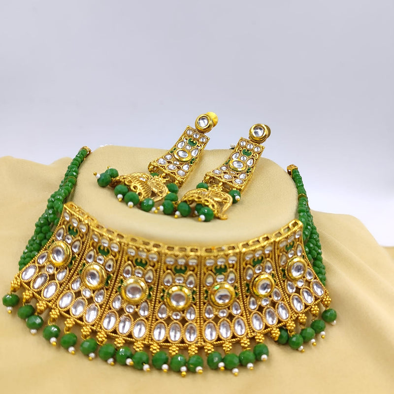 Manisha Jewellery Gold Plated Kundan Choker Necklace Set